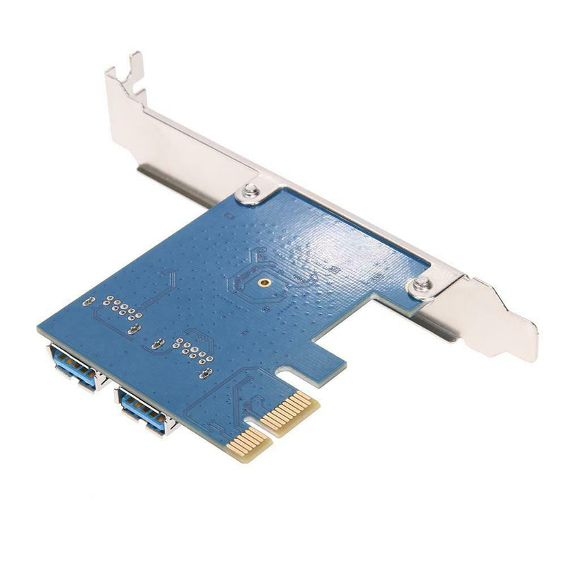 PCI-e to Dual USB 3.0 Port Extender Converter Adapter Card for BTC Mining C