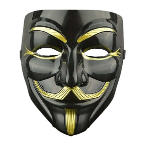 قناع قرصنة Coplay Hacker V من مجهول لحفلة عيد الميلاد والهالوين V FOR VENDETTA