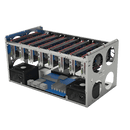 10-GPU Galvanized Steel Cryptocurrency GPU Open Mining Frame