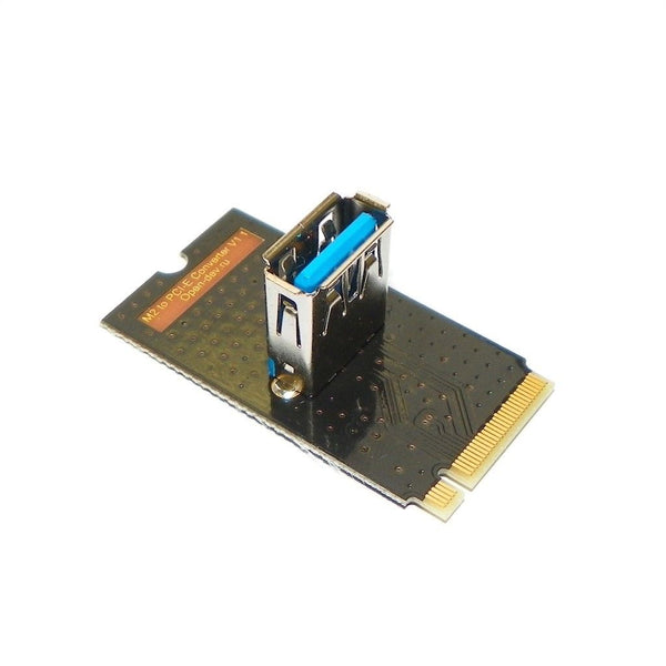 محول M2-PCI-E-RISER لتوصيل وحدة معالجة رسومات إضافية لتعدين BTC و ETH