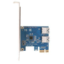PCI-e to Dual USB 3.0 Port Extender Converter Adapter Card for BTC Mining C