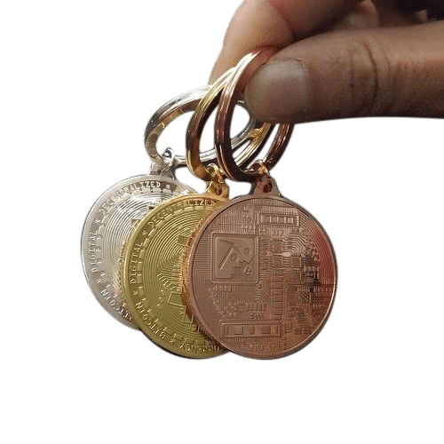 Bitcoin Metal Keychain