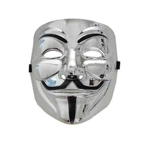 قناع قرصنة Coplay Hacker V من مجهول لحفلة عيد الميلاد والهالوين V FOR VENDETTA