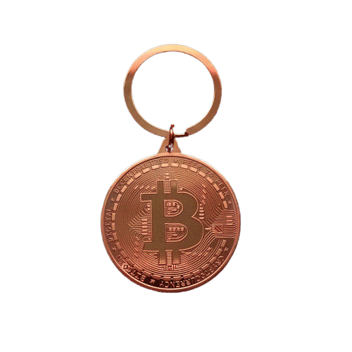 Bitcoin Metal Keychain