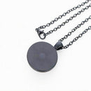 Bitcoin Necklace chain Pendant Commemorative Round Collectors (Black)