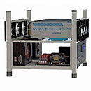 Crypto Mining Frame Rig Case 6 GPU ETH BTC Ethereum + 6 USB Raisers Package Deal