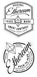 Ethereum ETH Set of 2 Stickers Decals